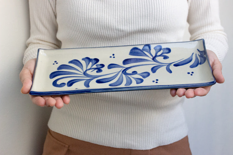 陶眞窯 染付 長角皿