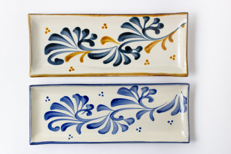 陶眞窯 染付 長角皿