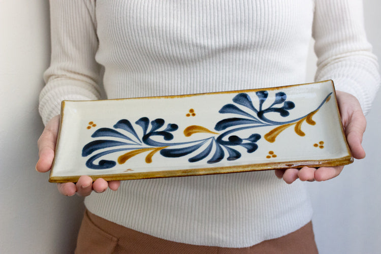 陶眞窯 染付 長角皿