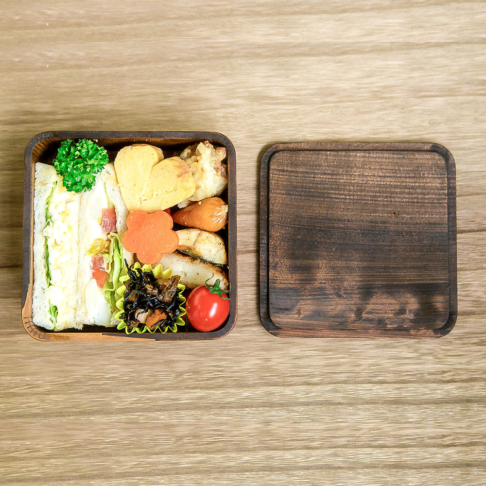 うるしの弁当箱 （正方形）