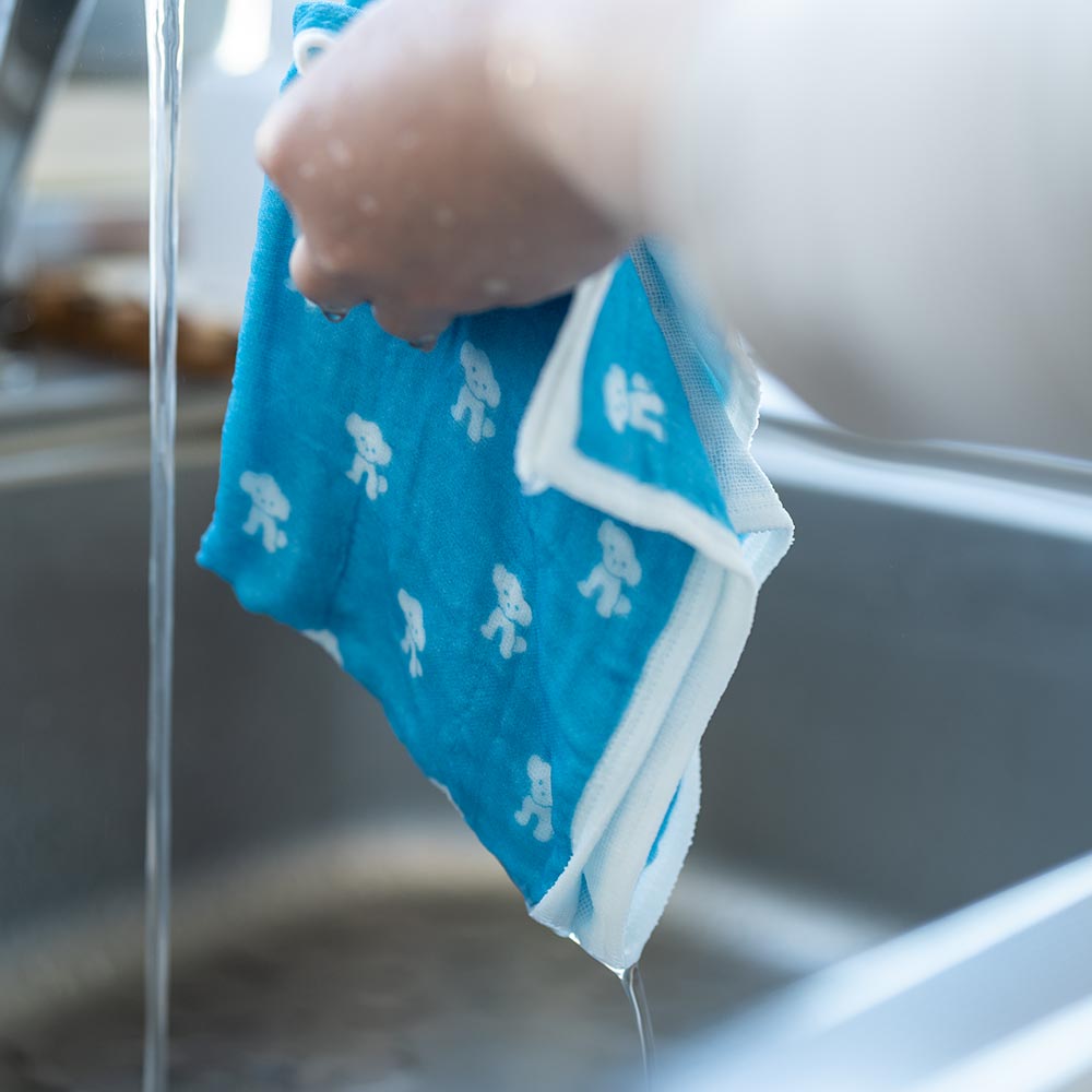 仔犬印 蚊帳生地ふきん