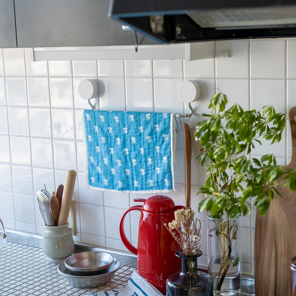 仔犬印 蚊帳生地ふきん