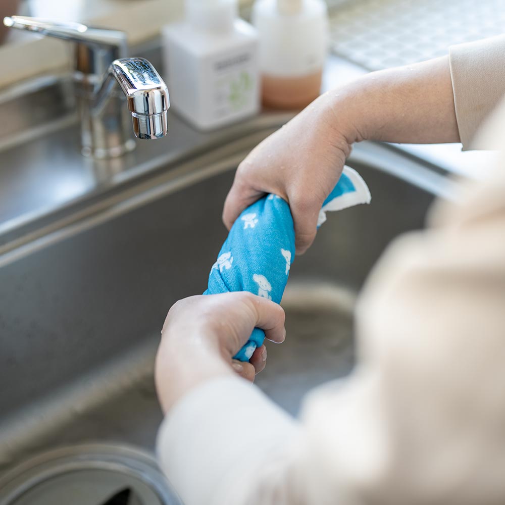 仔犬印 蚊帳生地ふきん