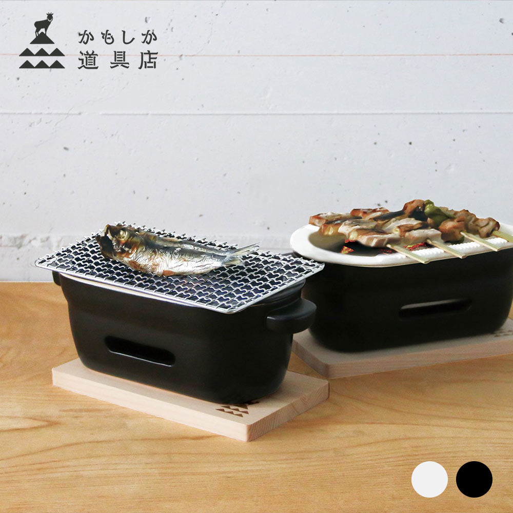 陶の炭火コンロ 角