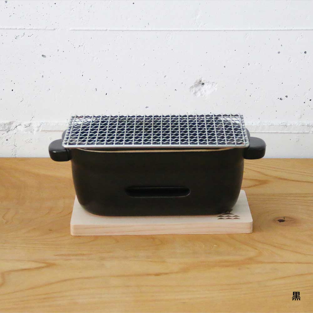 陶の炭火コンロ 角