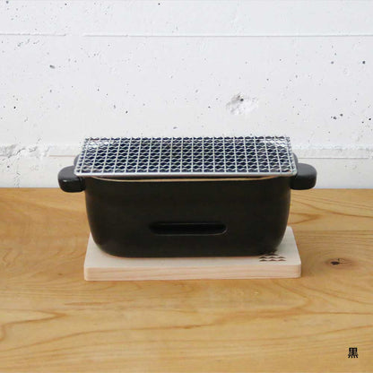 陶の炭火コンロ 角